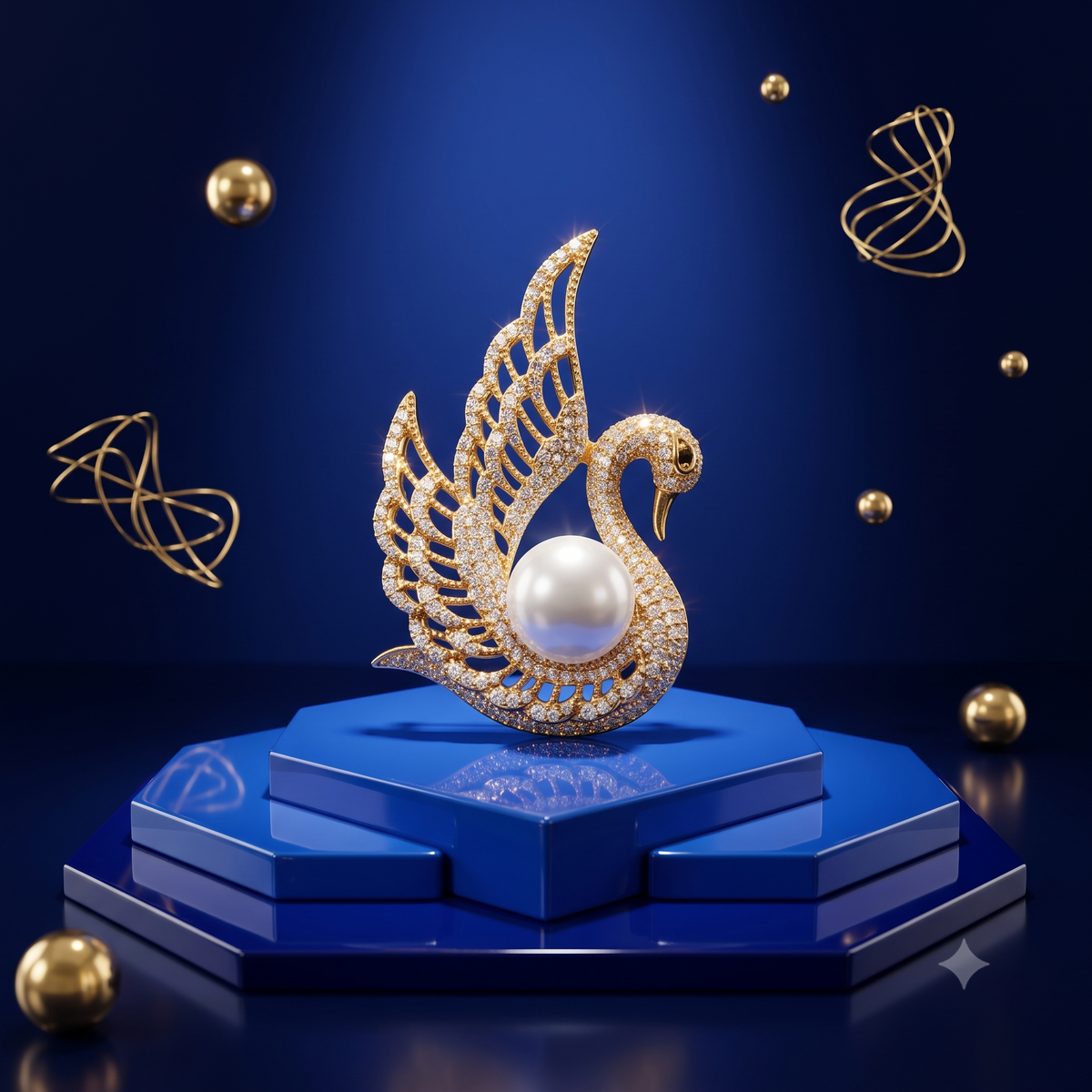 The Graceful Swan Brooch