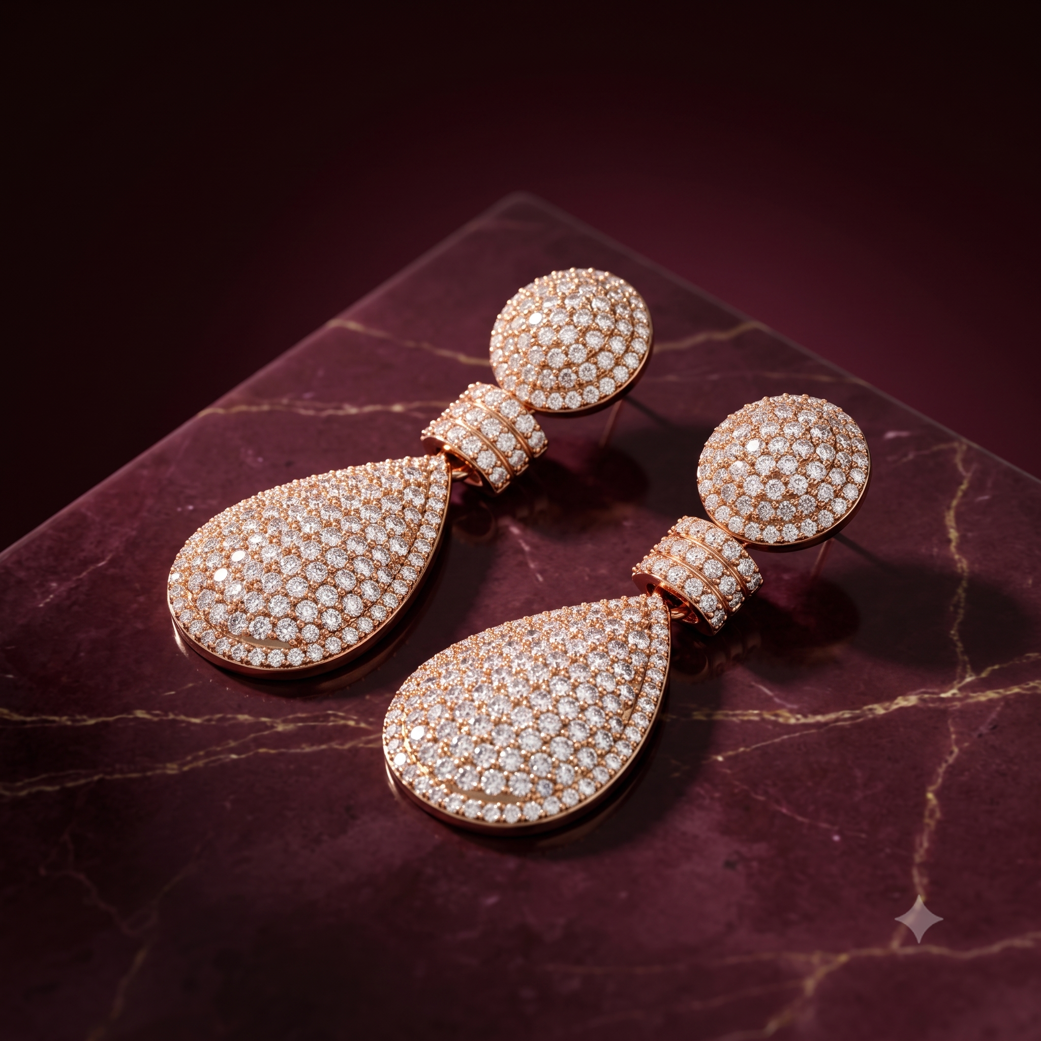 Aurelia Pavé Drop Earrings