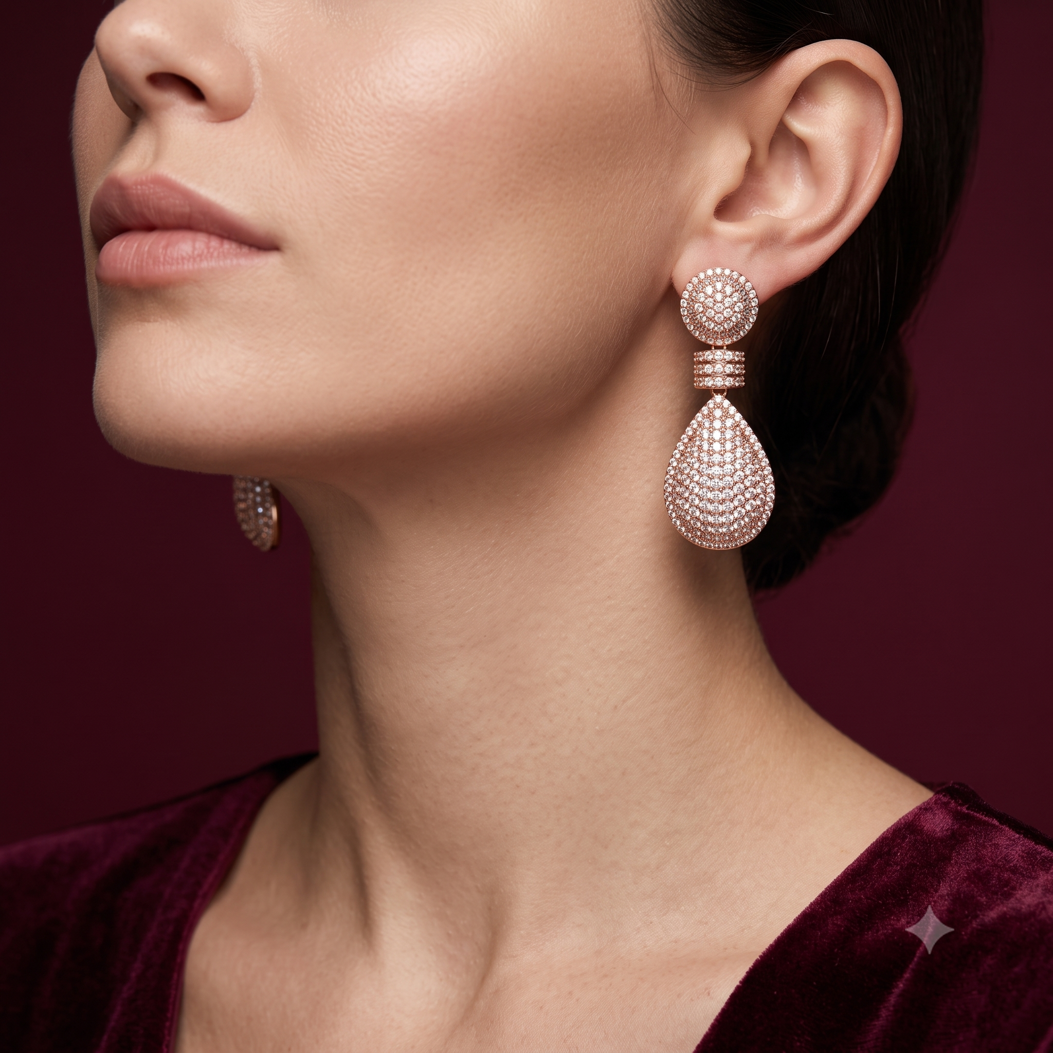 Aurelia Pavé Drop Earrings
