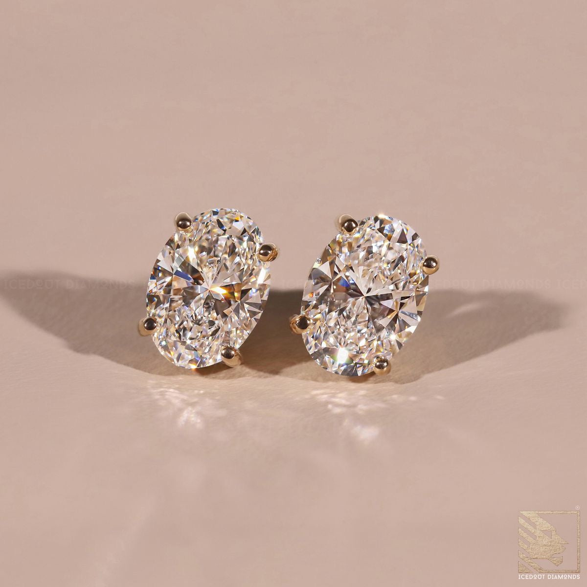 The Aurelia Oval Diamond Studs