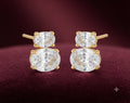 The Celeste Double Oval Studs