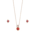 Crimson Halo Elegance Jewelry Set