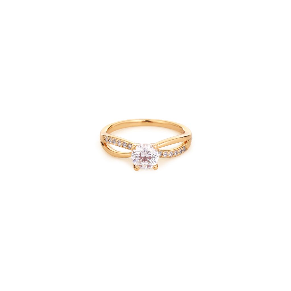 Aurora Twist Solitaire Ring