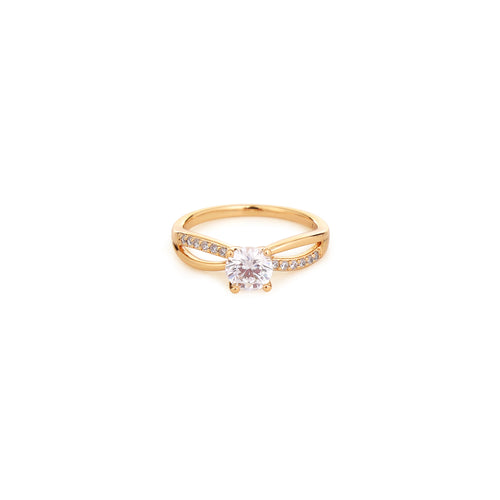Aurora Twist Solitaire Ring