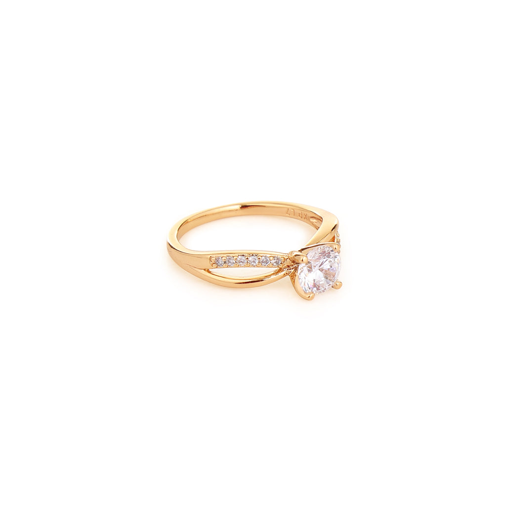 Aurora Twist Solitaire Ring