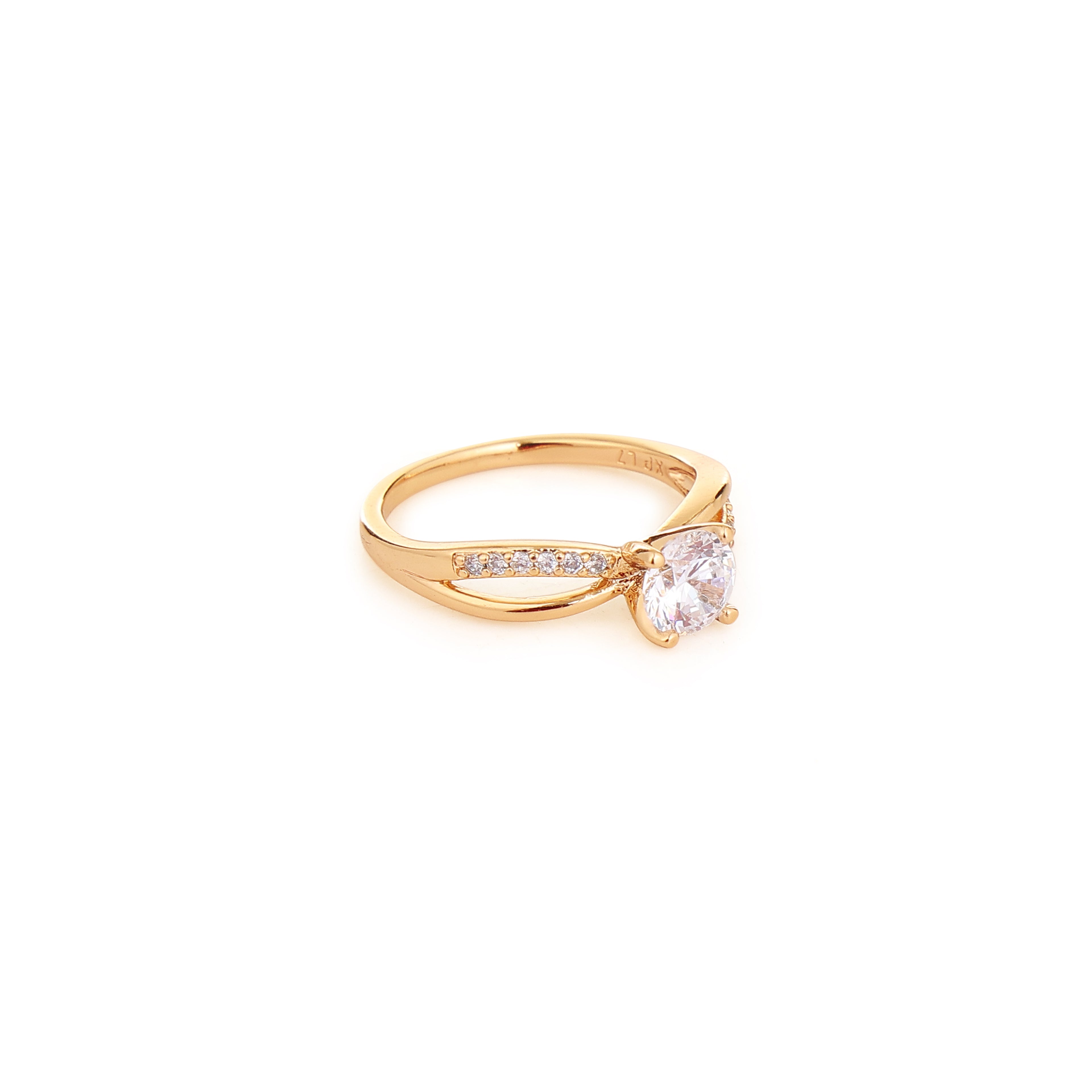 Aurora Twist Solitaire Ring
