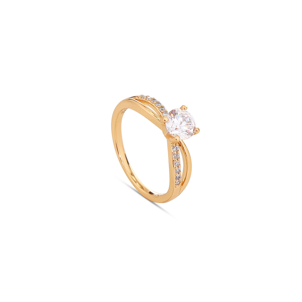 Aurora Twist Solitaire Ring