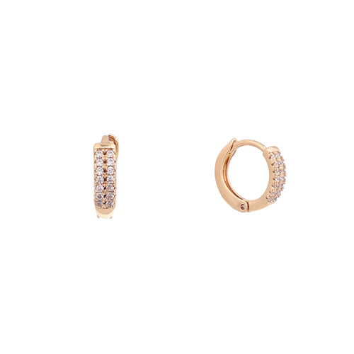 Aurora Sparkle Gold Huggie Earrings