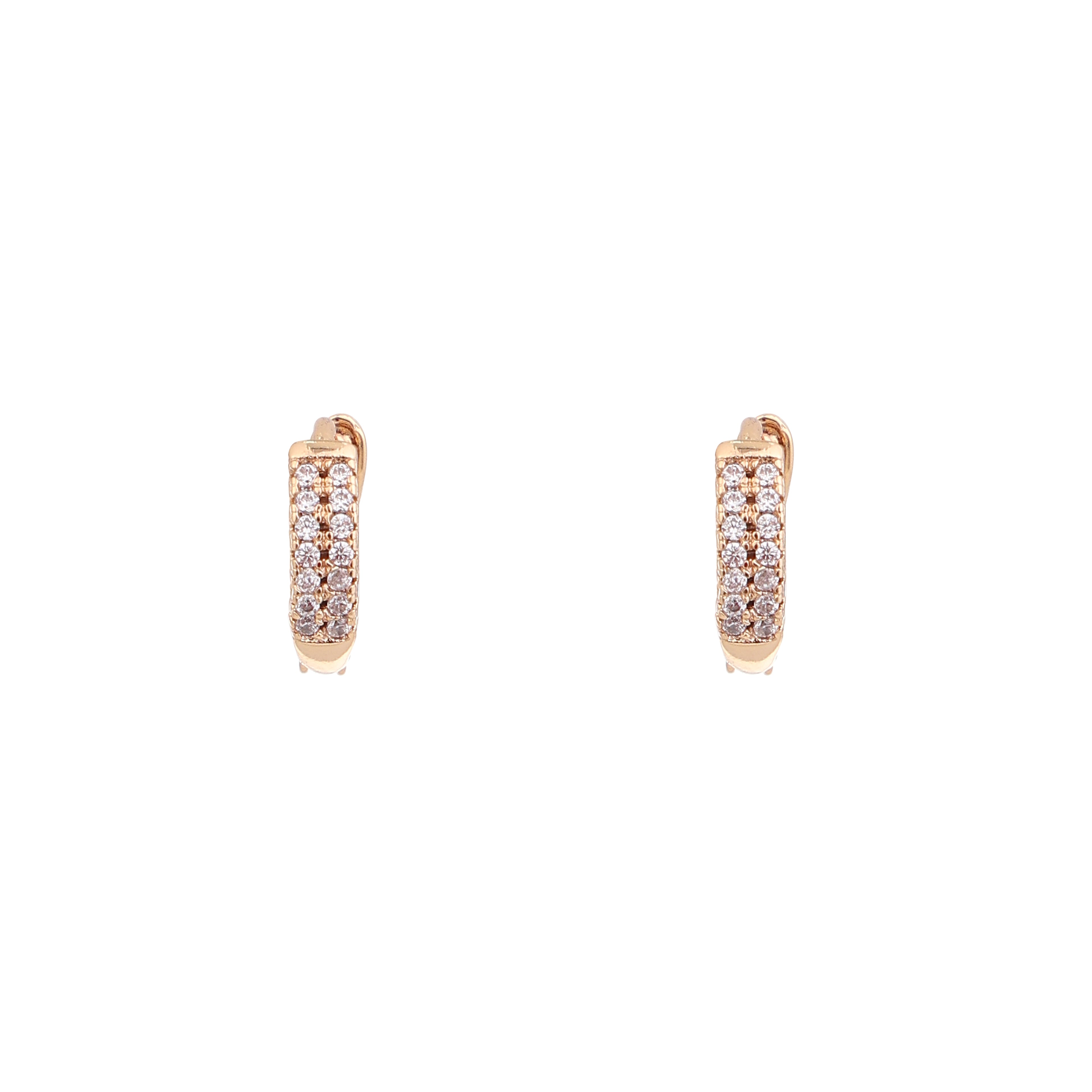 Aurora Sparkle Gold Huggie Earrings