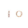 Rose Radiance Diamond Huggie Earrings