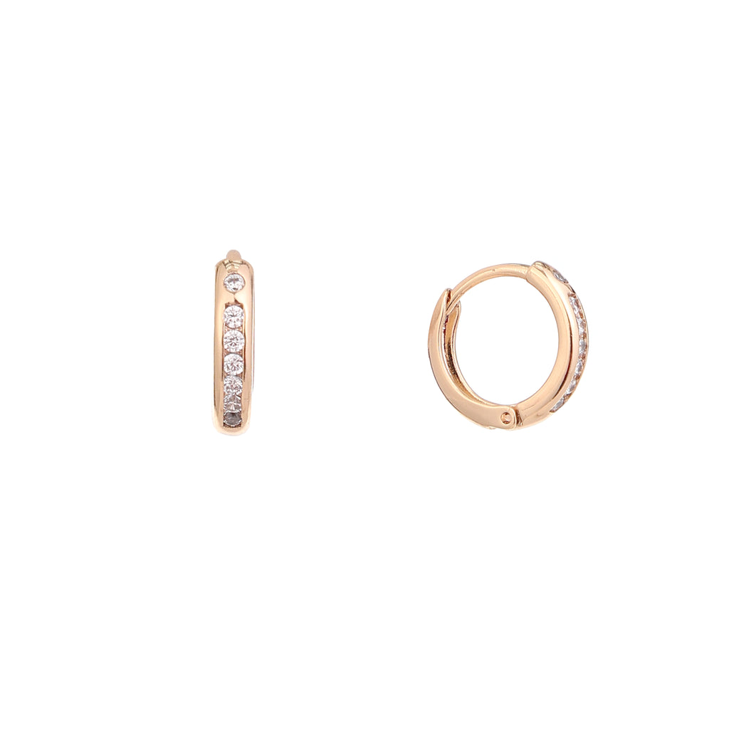 Aurora Diamond Huggie Earrings