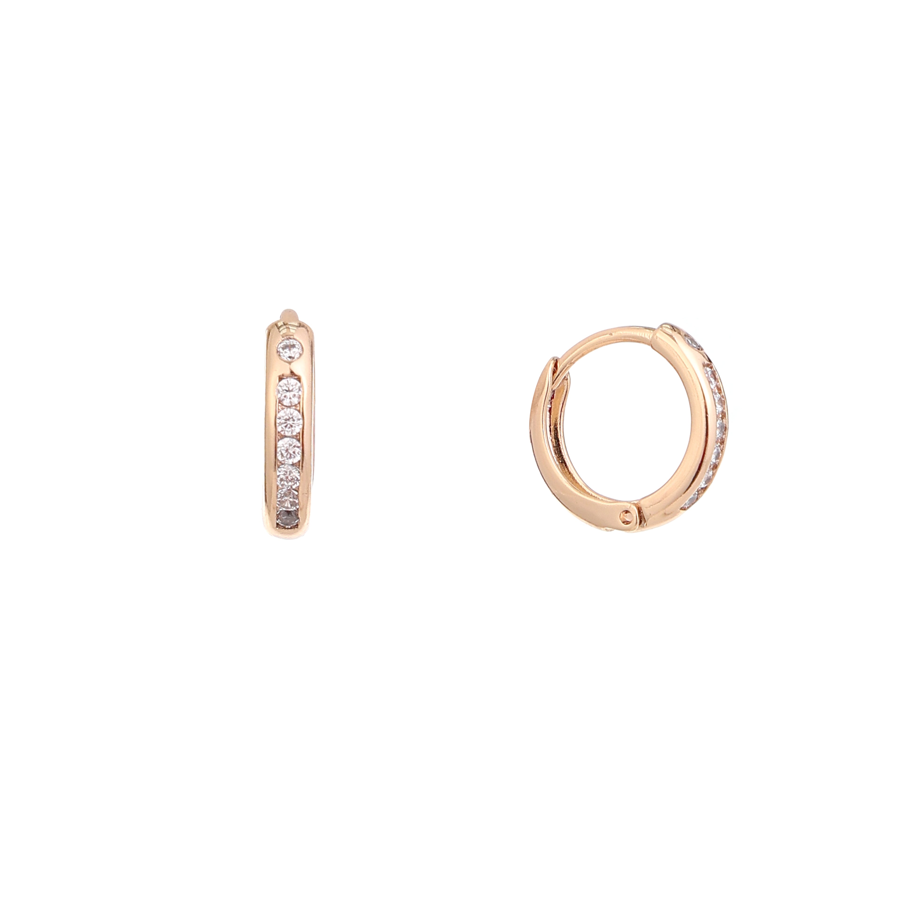 Aurora Diamond Huggie Earrings