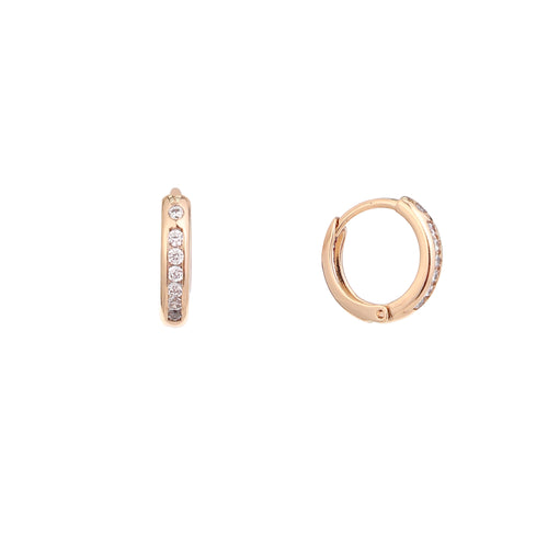Aurora Diamond Huggie Earrings