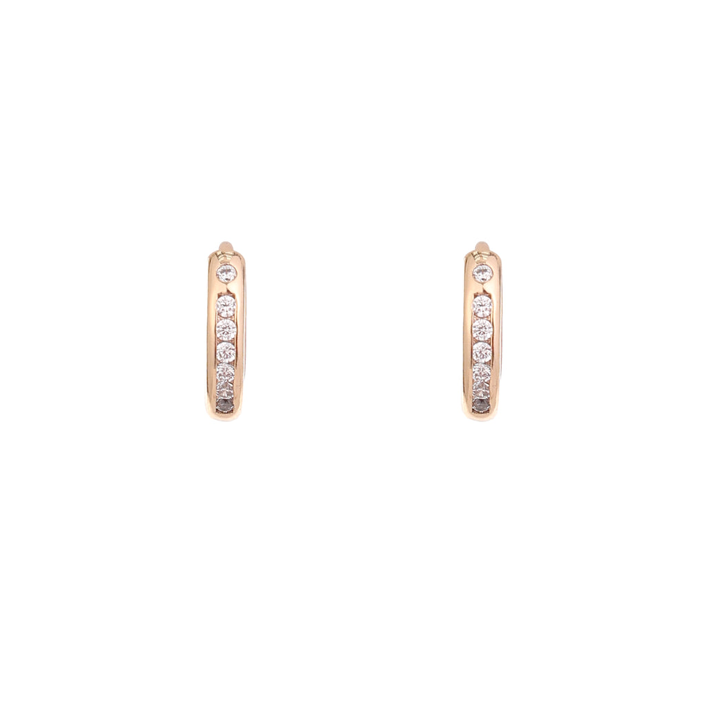 Aurora Diamond Huggie Earrings