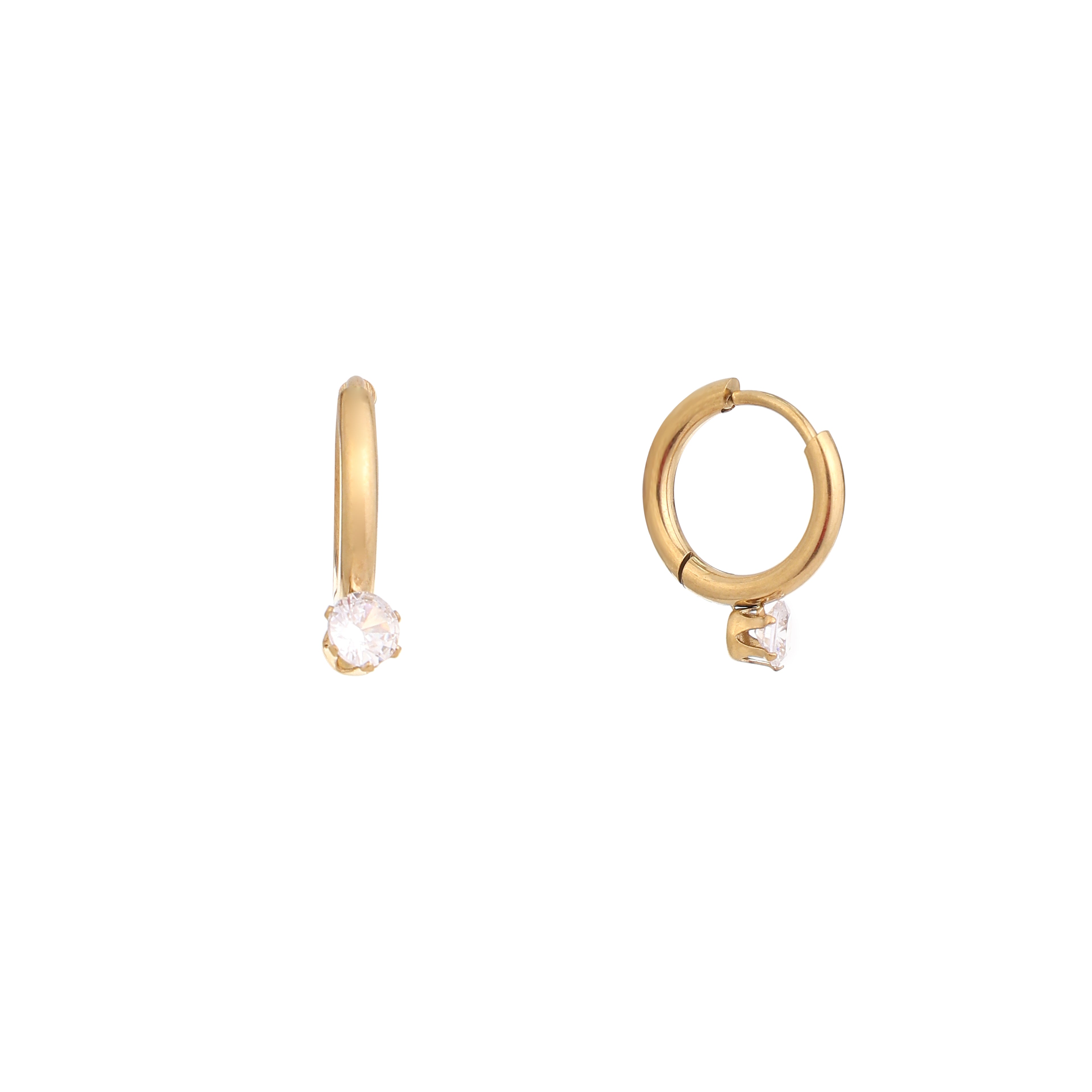 Luna Spark Gold Hoop Earrings