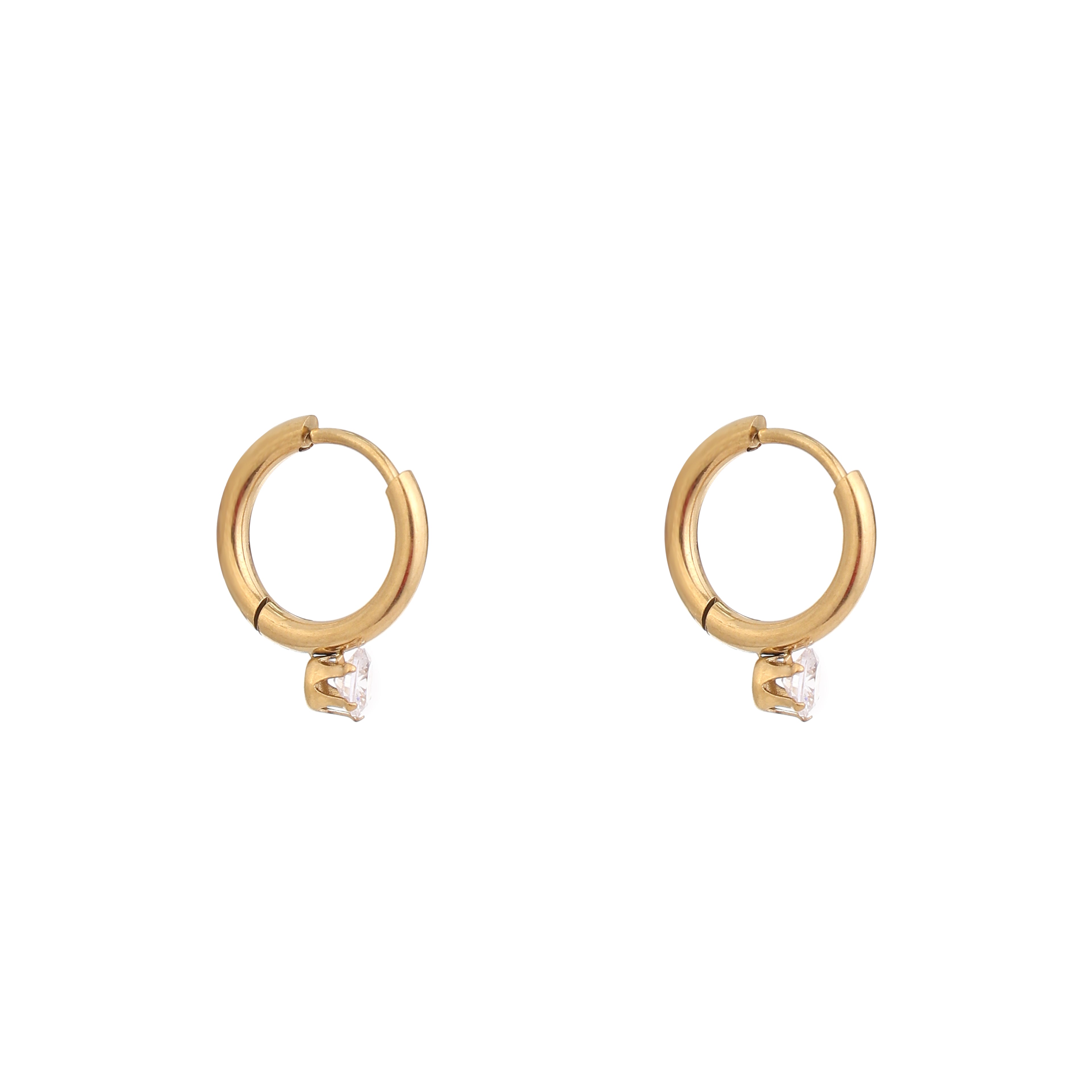 Luna Spark Gold Hoop Earrings