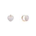 Sparkling Heart Pavé Hoop Earrings