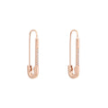 Sparkline Safety Pin Drop Earrings