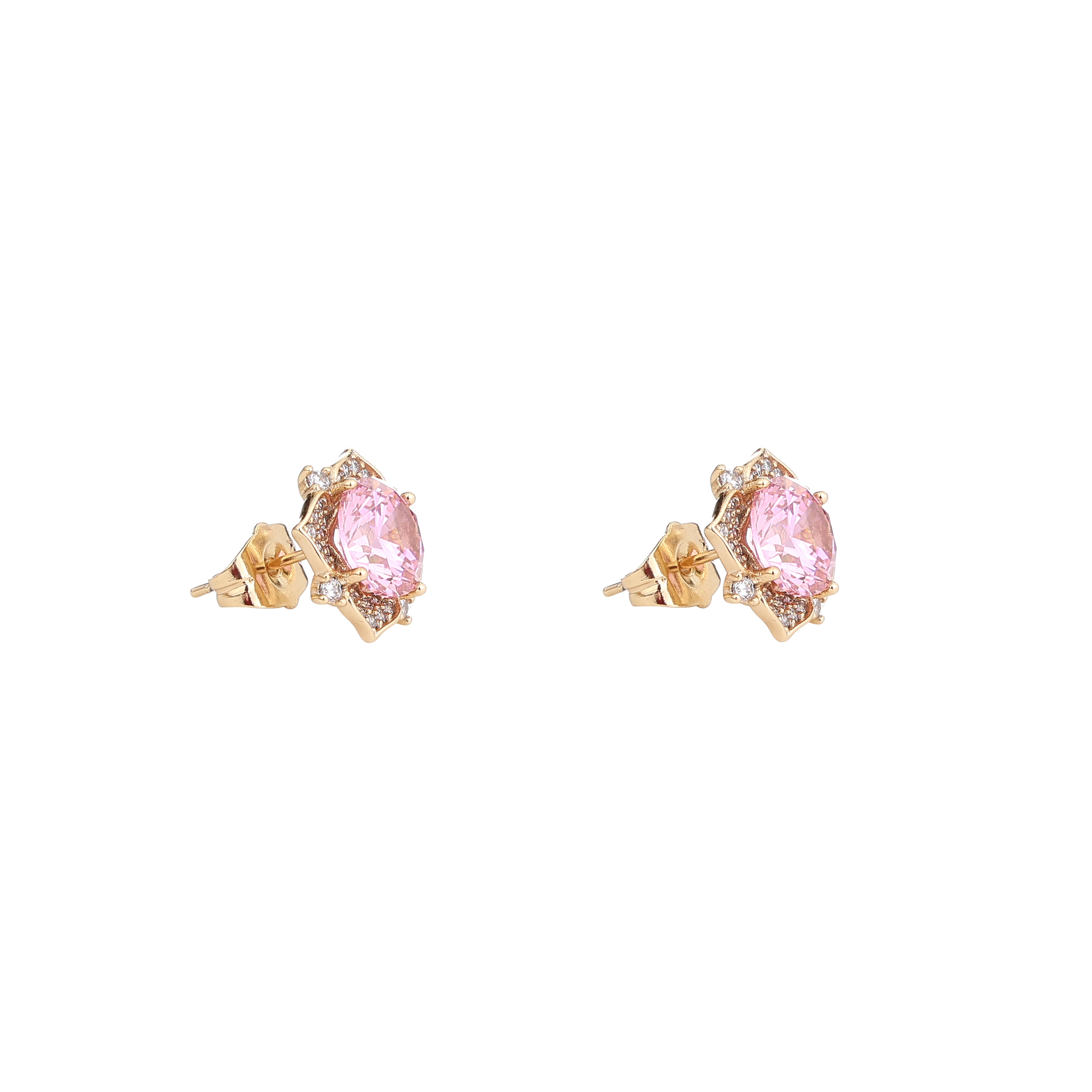 Blush Bloom Crystal Stud Earrings