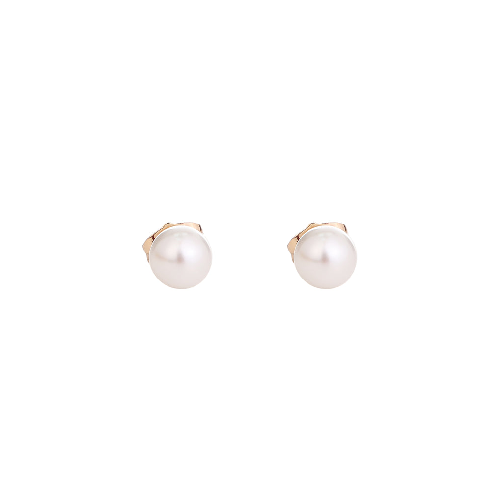 Classic Real Angara Pearl Stud Earrings