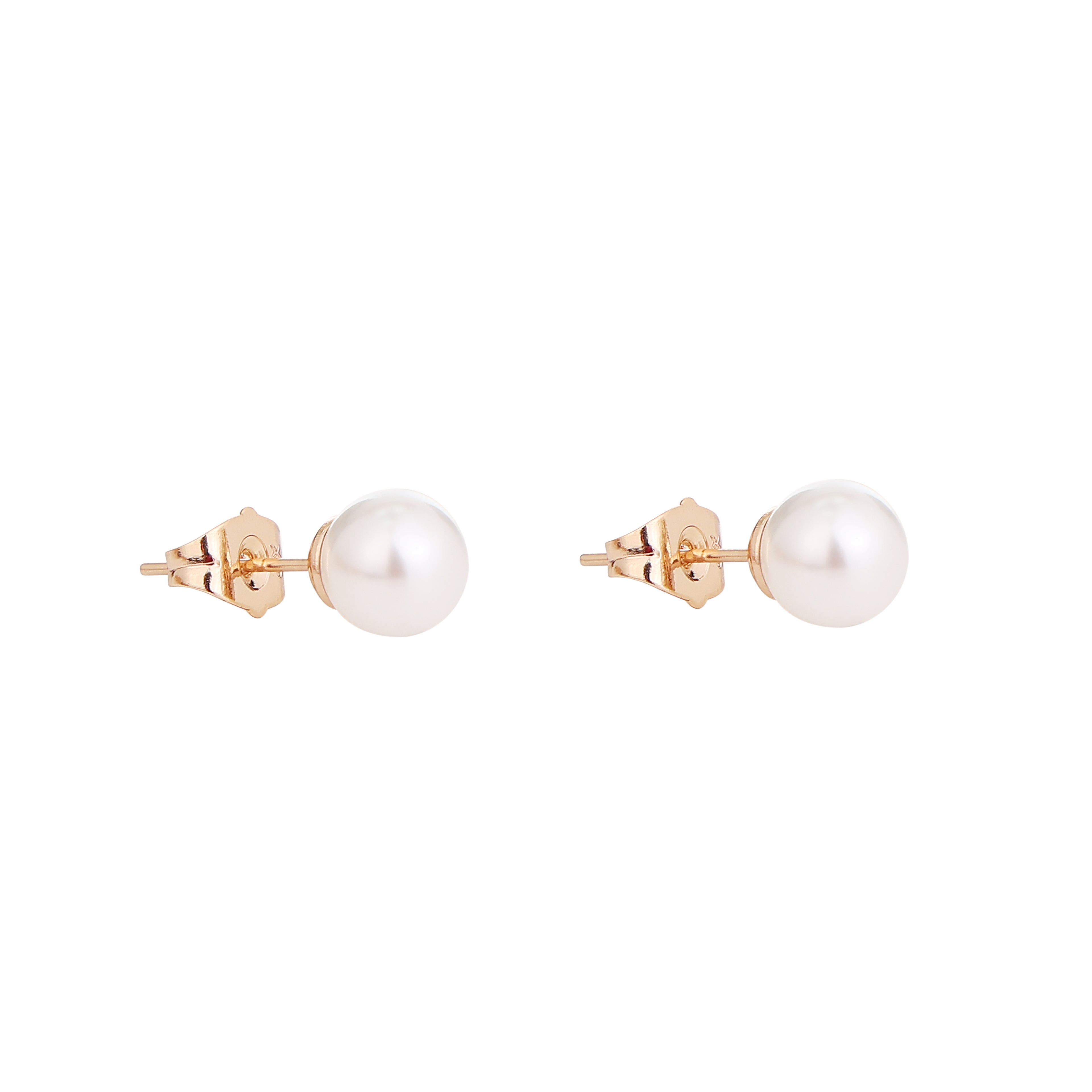Classic Real Angara Pearl Stud Earrings