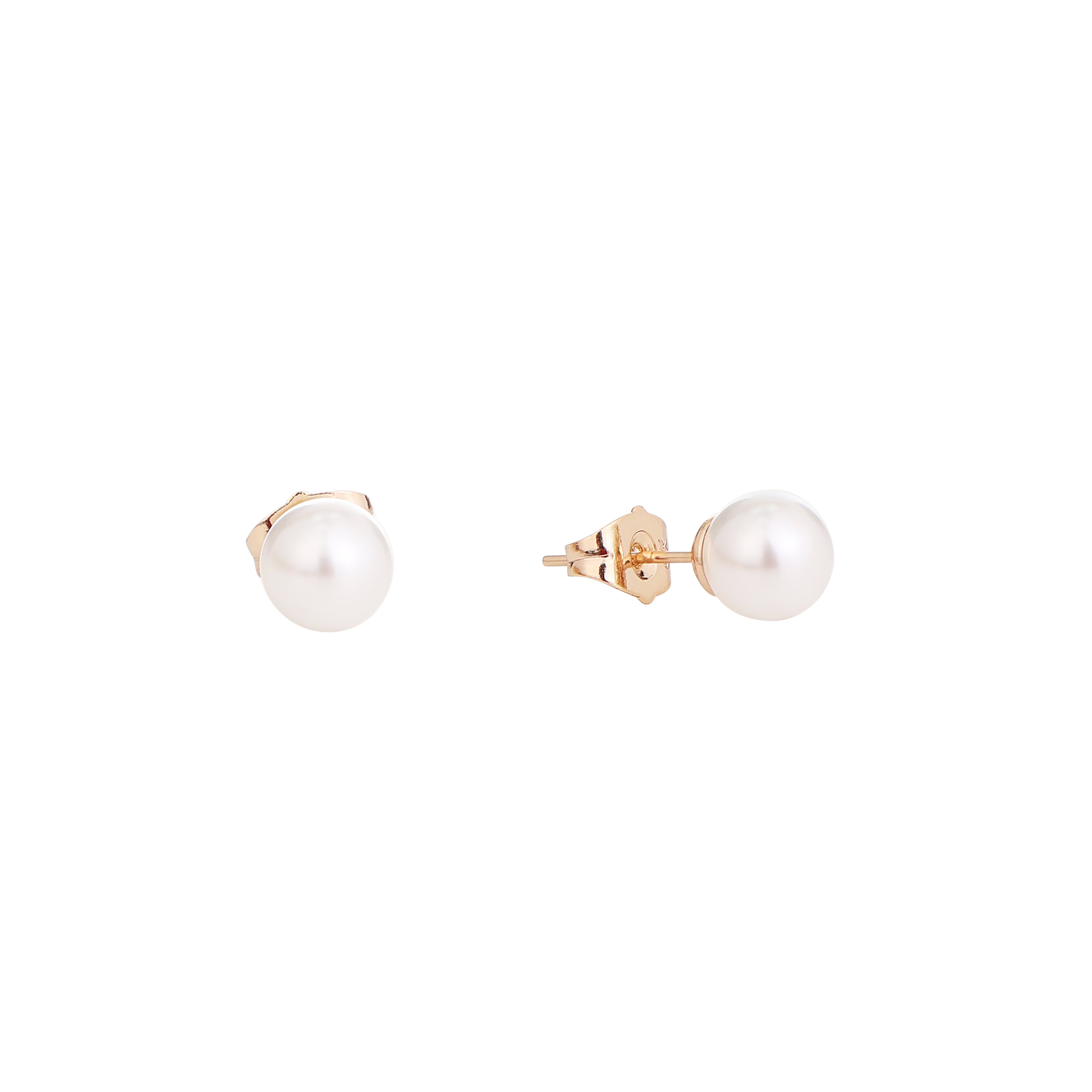 Classic Real Angara Pearl Stud Earrings