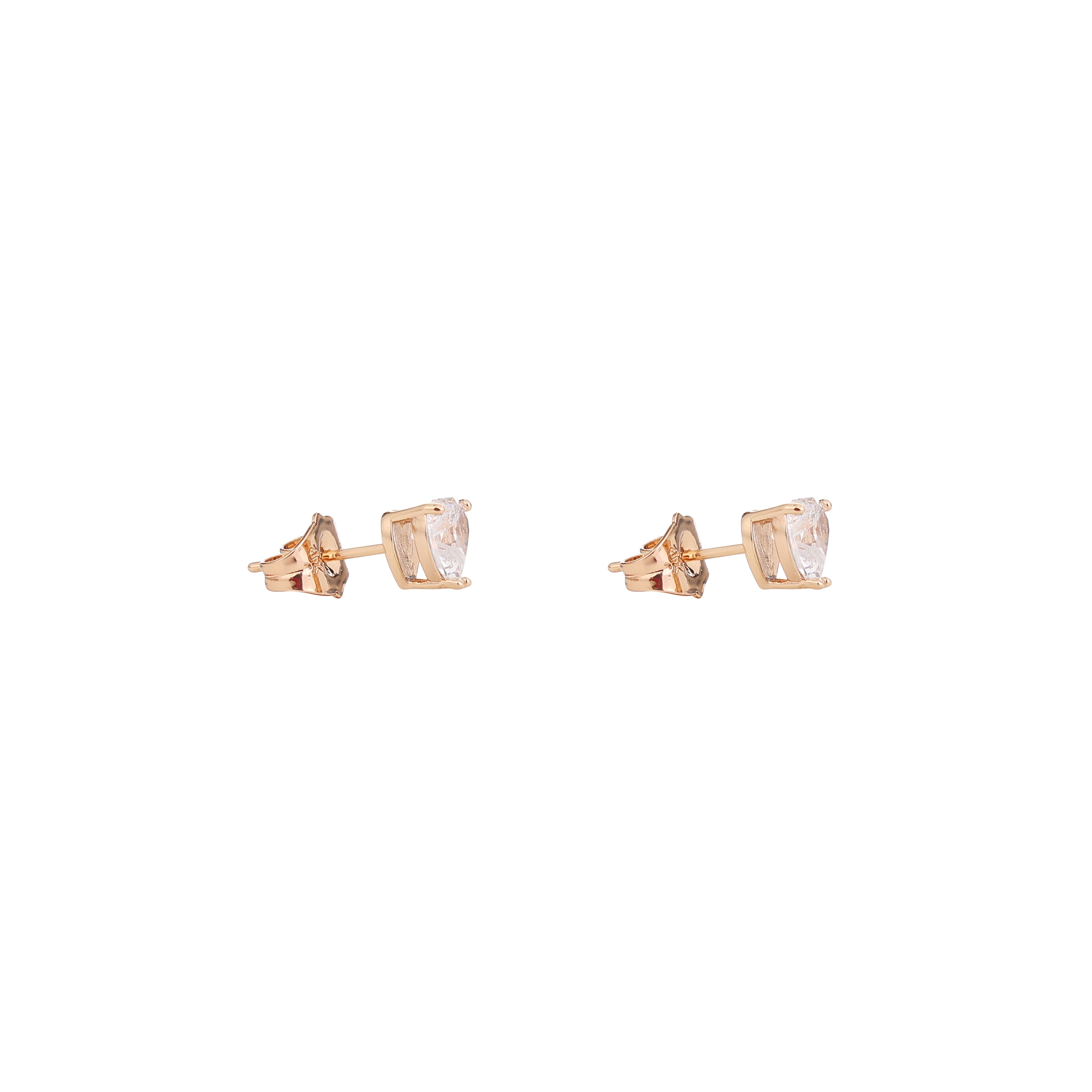 HeartSpark Crystal Stud Earrings