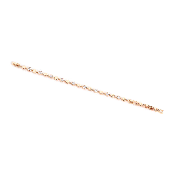 Gold Diamond Accent Link Bracelet