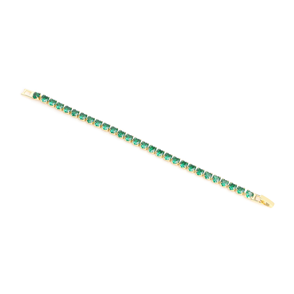 Emerald Glow Tennis Bracelet