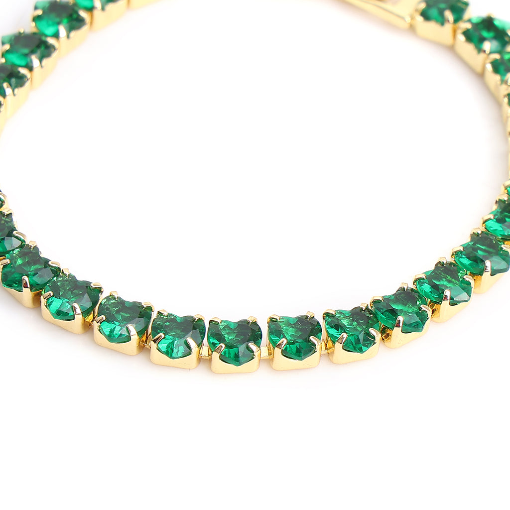 Emerald Glow Tennis Bracelet
