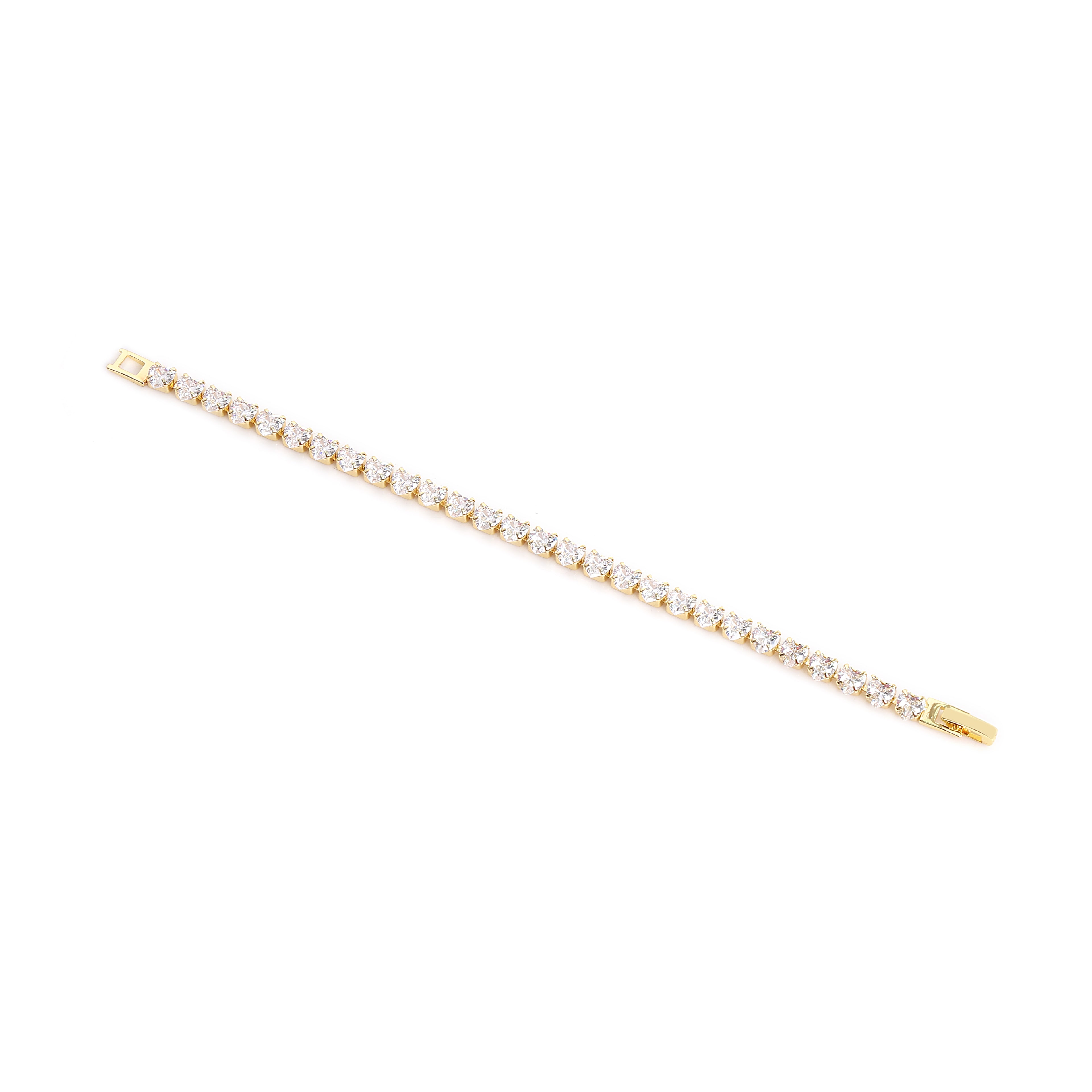 Classic Gold Diamond Tennis Bracelet