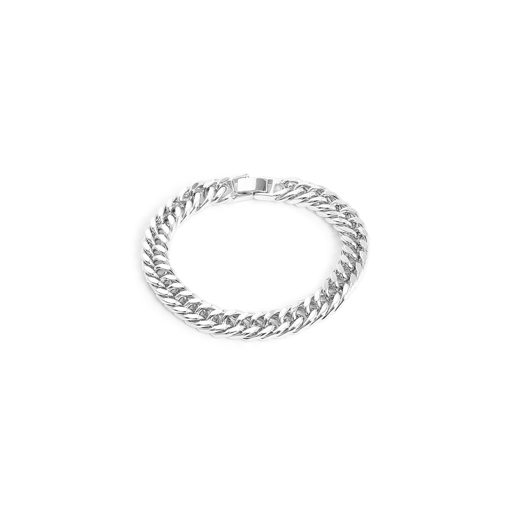 Classic Silver Cuban Link  mens Bracelet