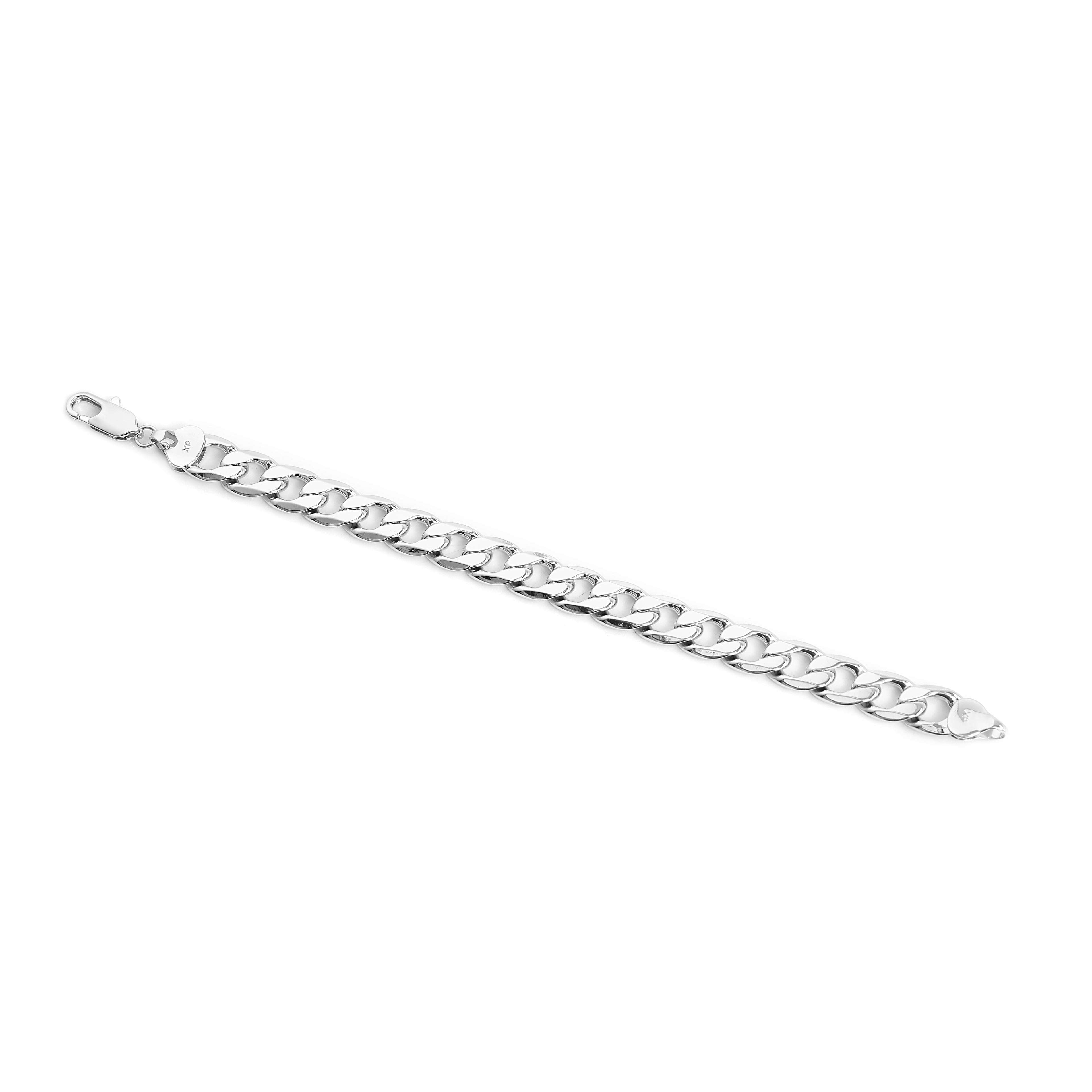 Classic Silver Curb Chain  Mens Bracelet