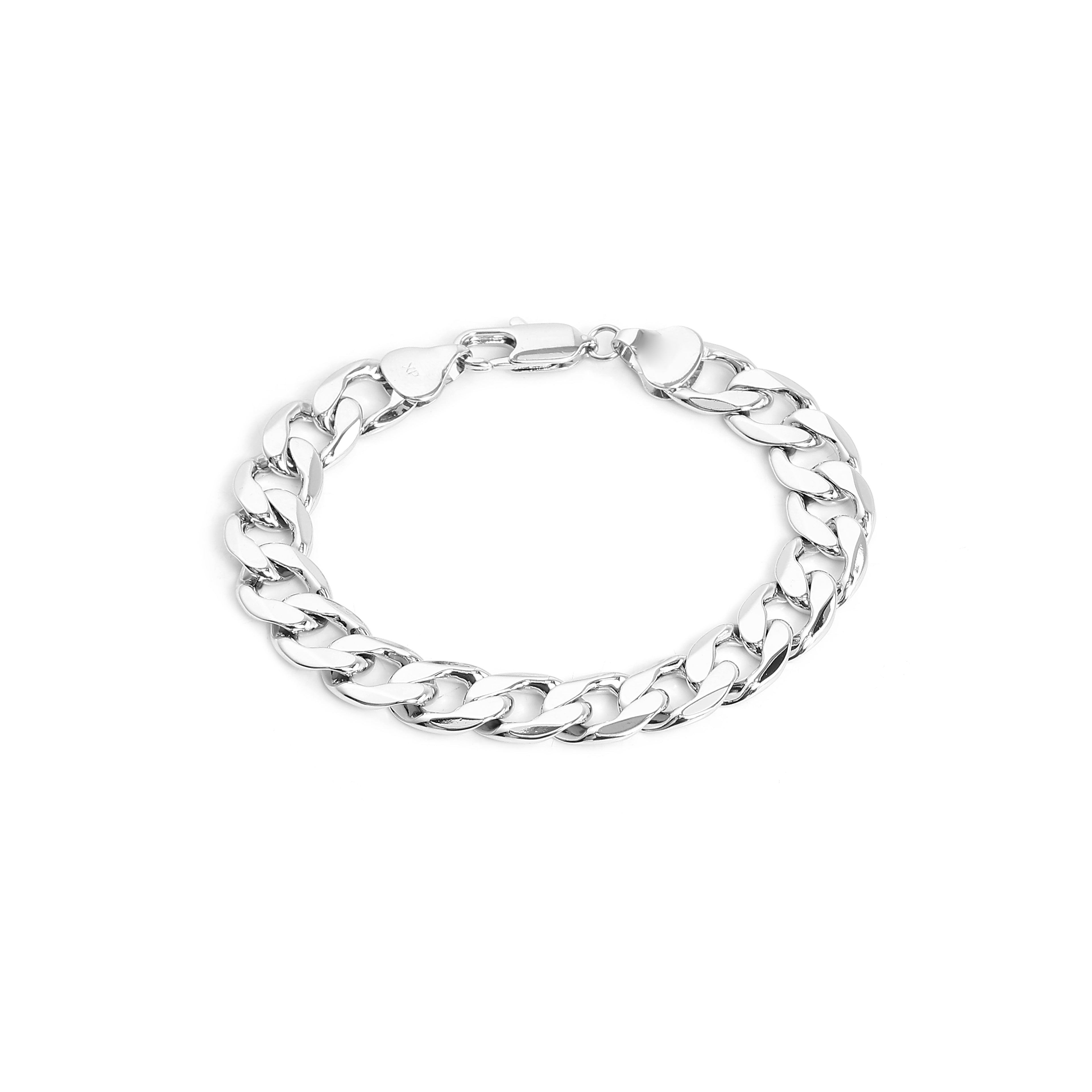 Classic Silver Curb Chain  Mens Bracelet