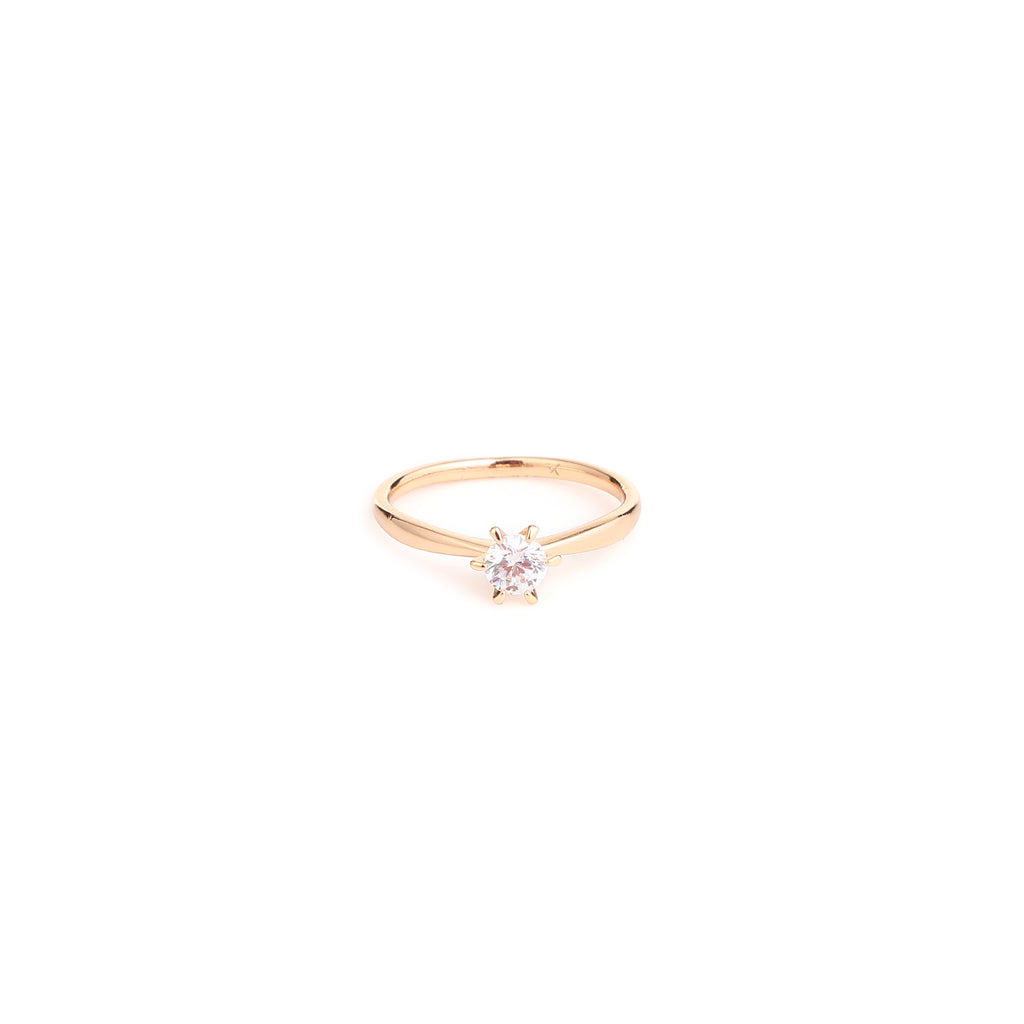 Classic Rose Gold Solitaire Ring