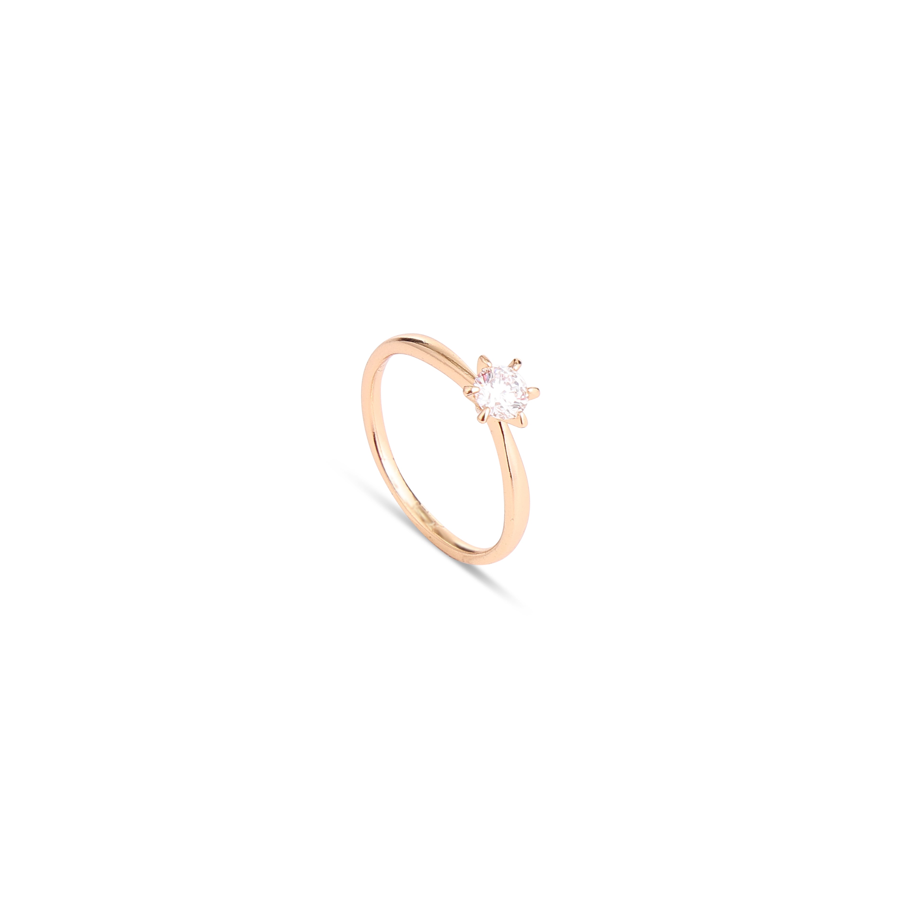 Classic Rose Gold Solitaire Ring