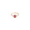 Ruby Glow Oval Stone Gold Ring