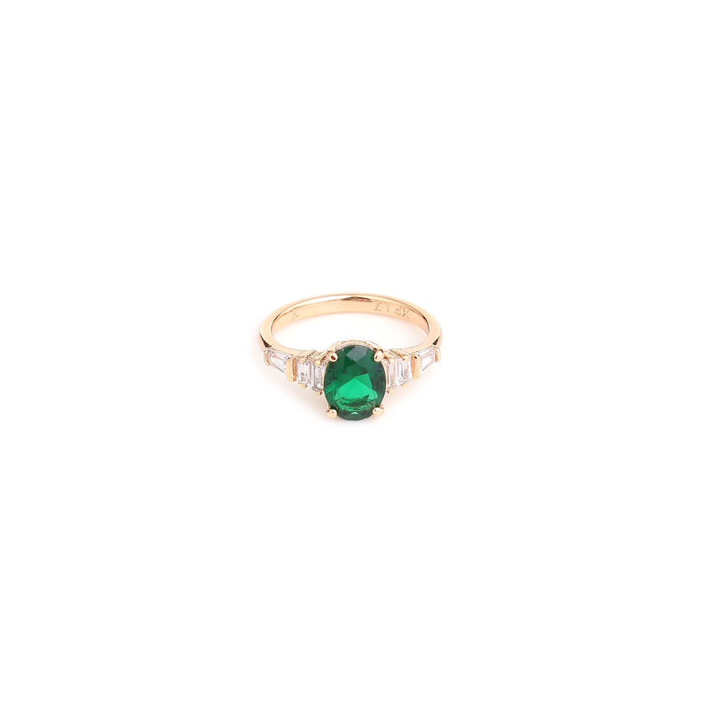 Emerald Elegance Gold Ring