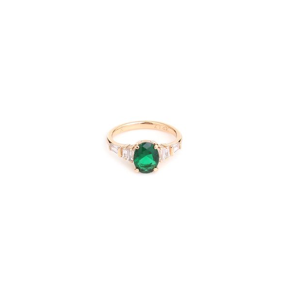 Emerald Elegance Gold Ring
