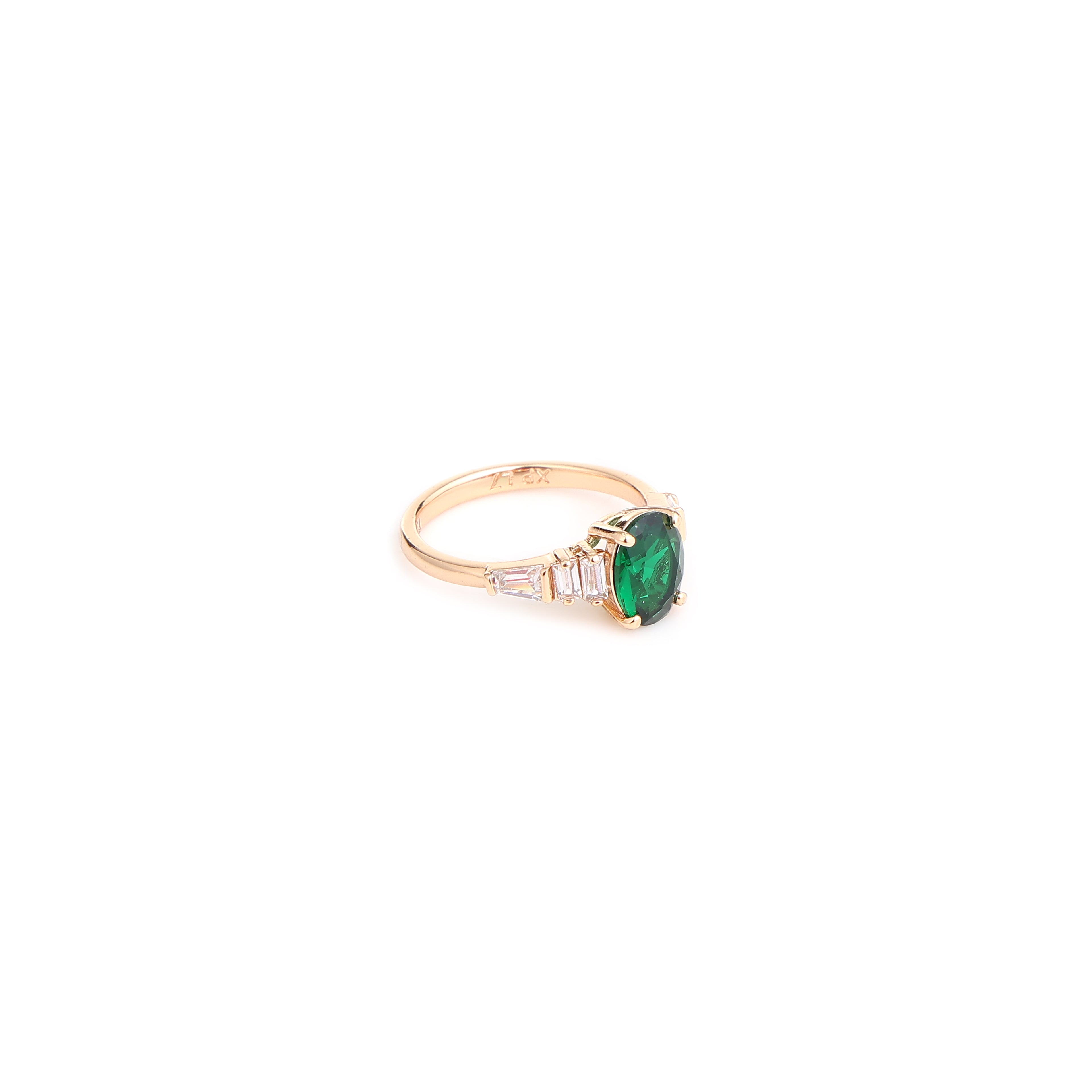 Emerald Elegance Gold Ring