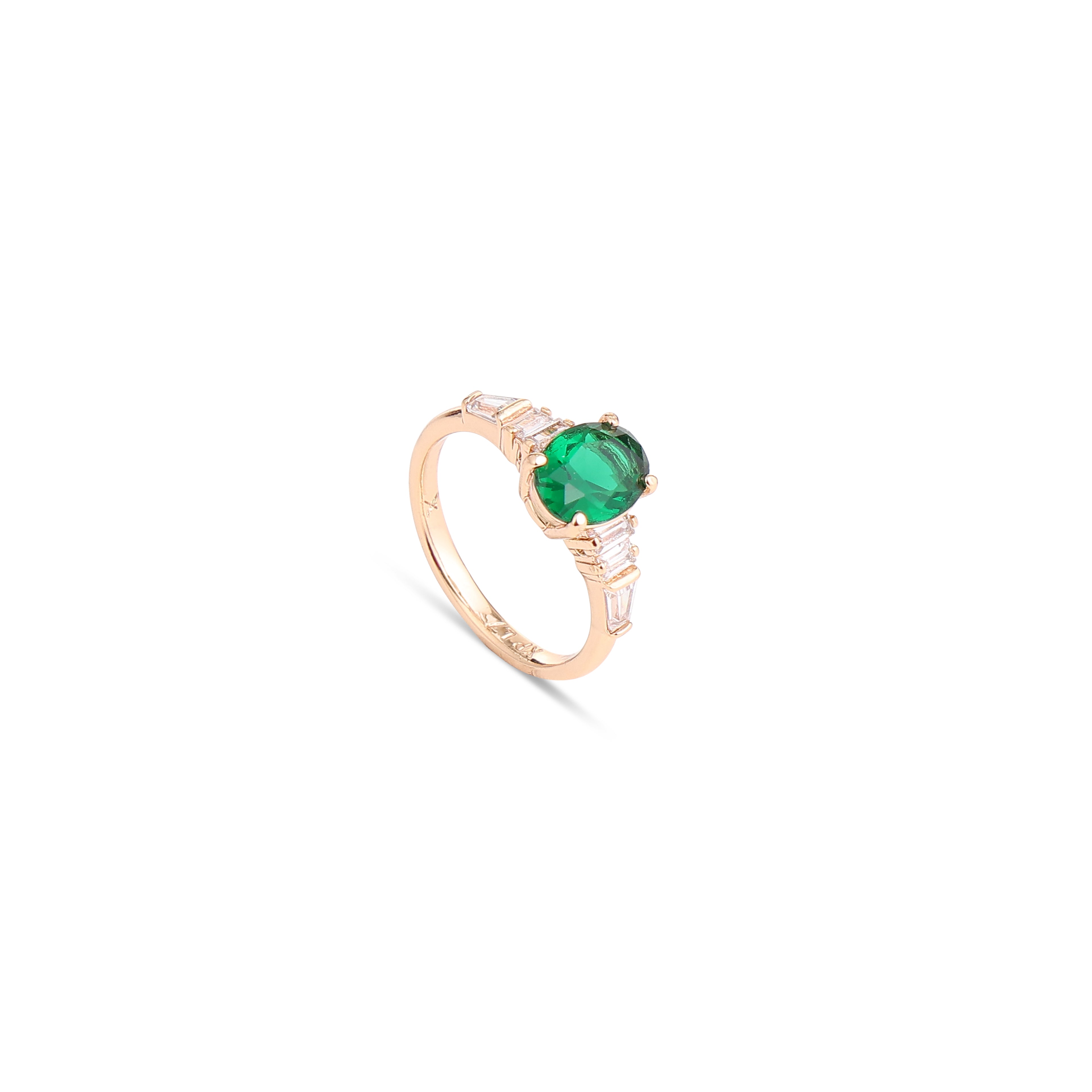 Emerald Elegance Gold Ring