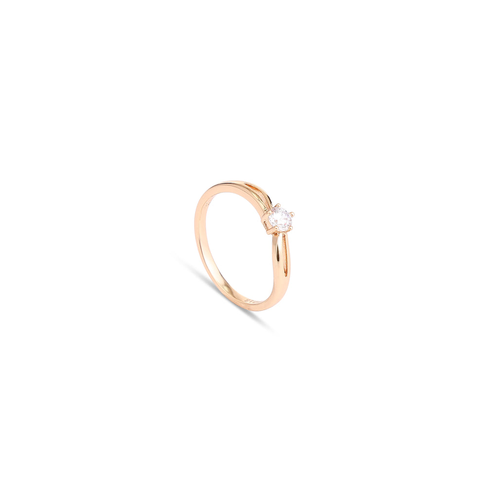 Classic Solitaire Gold Ring
