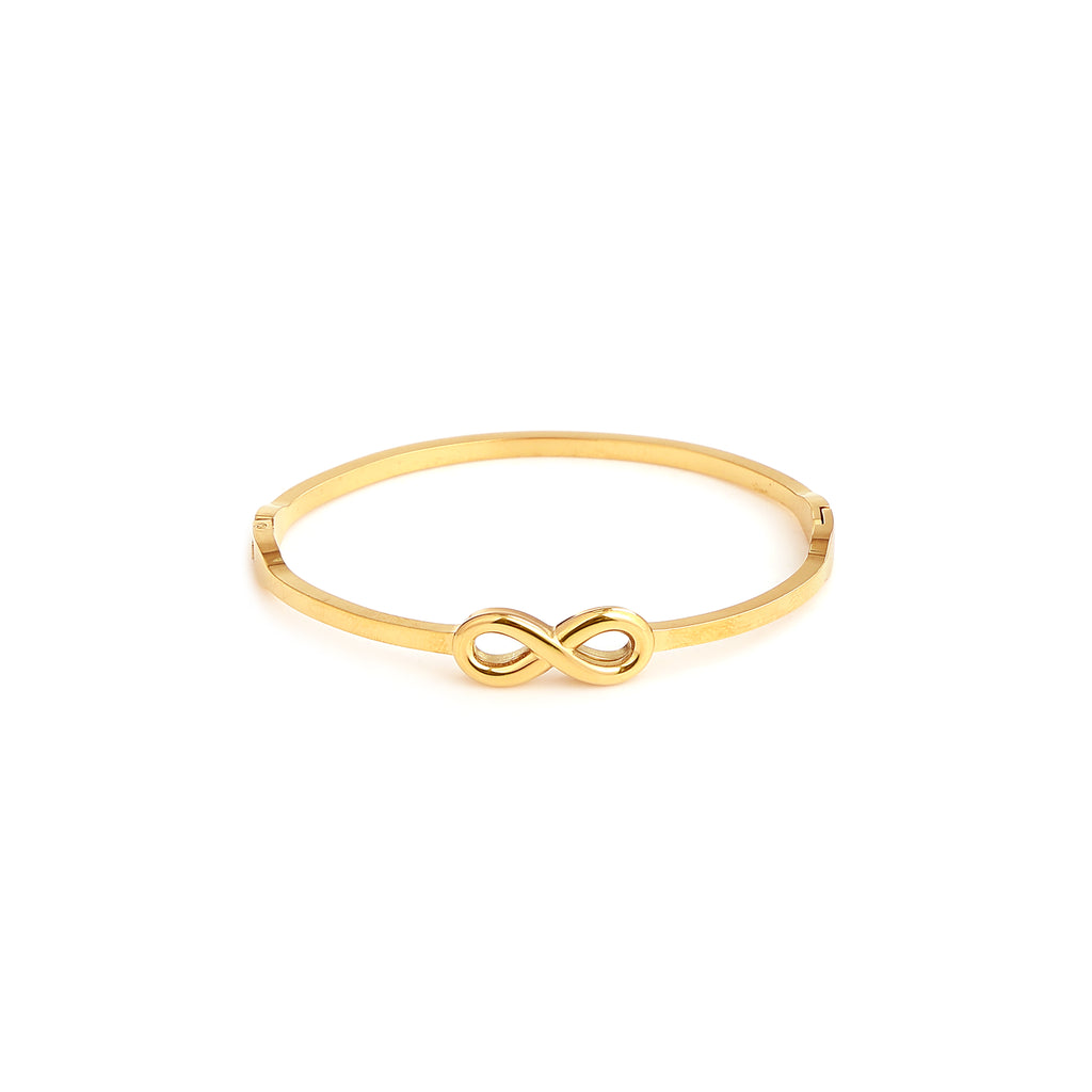 Golden Infinity Bangle Bracelet