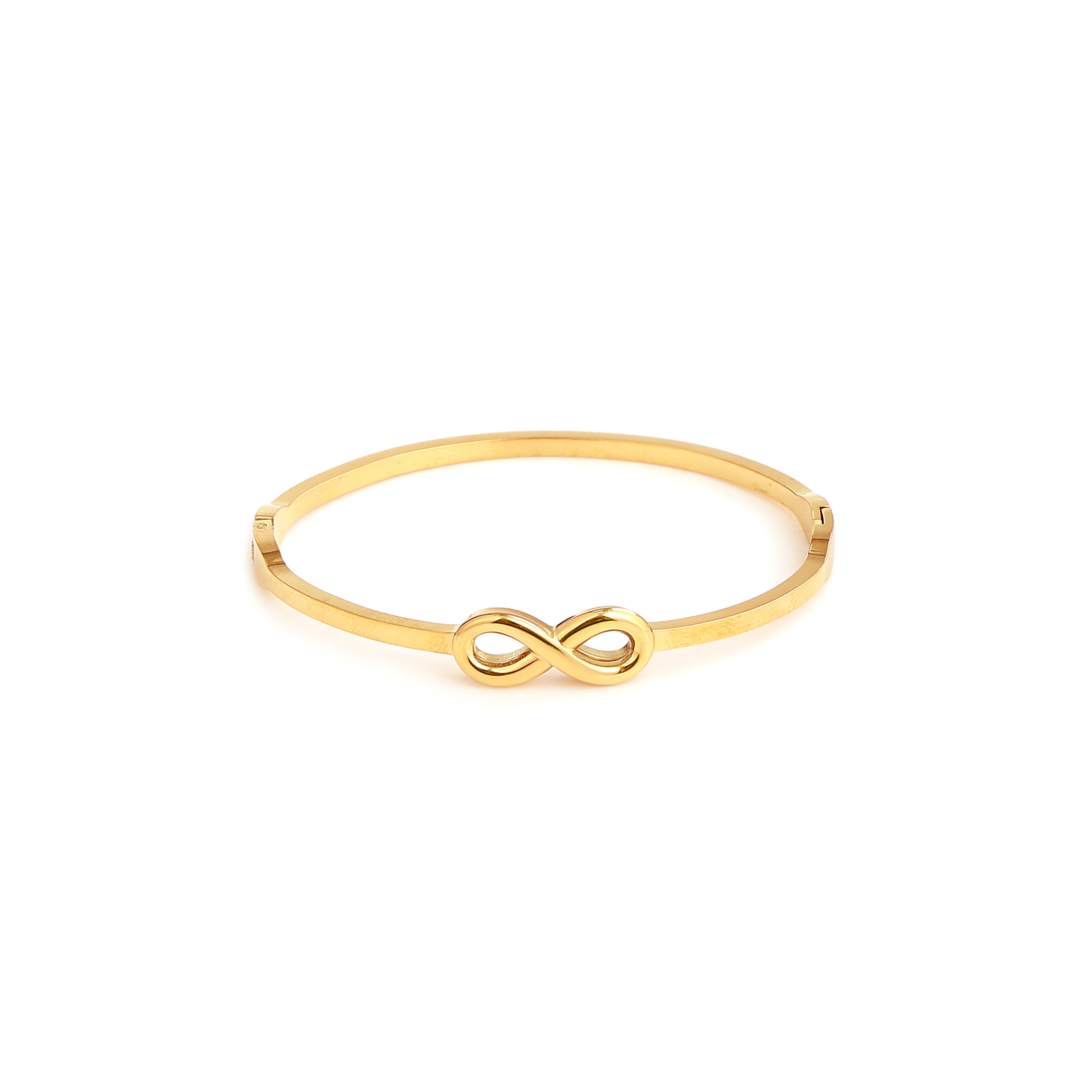 Golden Infinity Bangle Bracelet