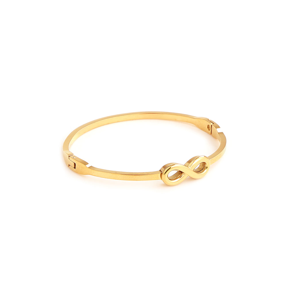 Golden Infinity Bangle Bracelet
