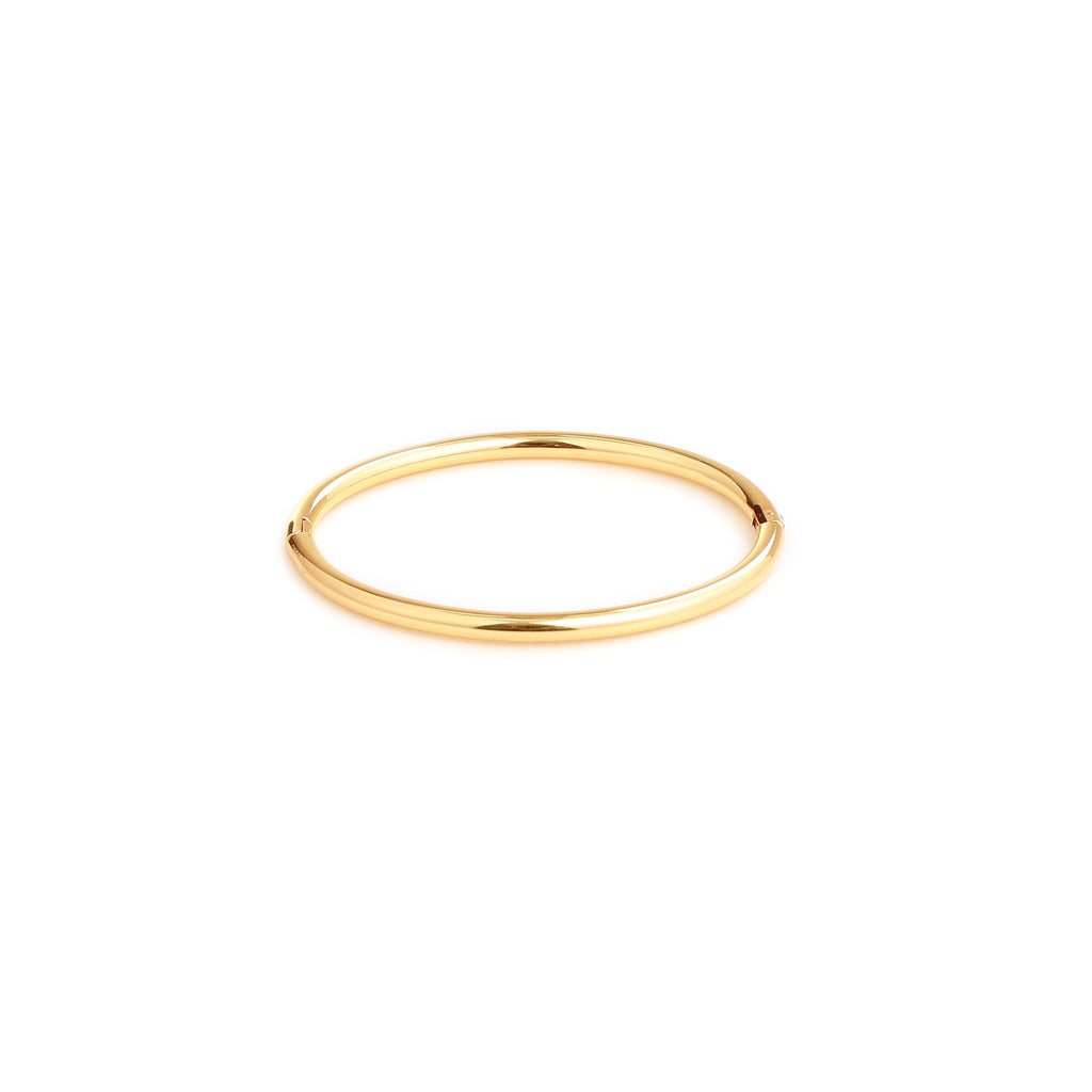 Classic Gold Tone Minimal Bangle