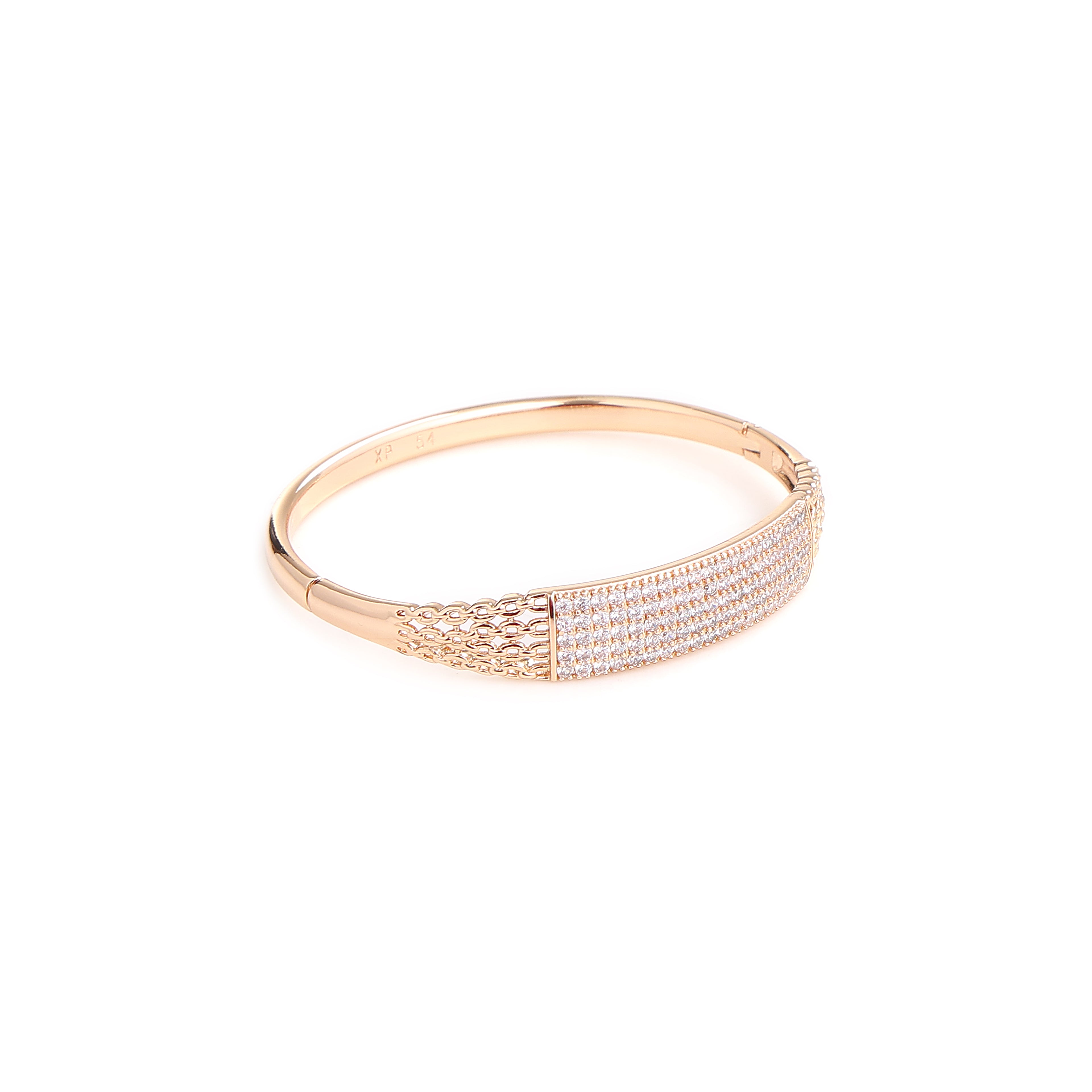 Rose Gold Pave Elegance Bracelet