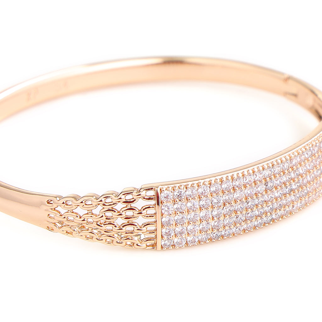 Rose Gold Pave Elegance Bracelet