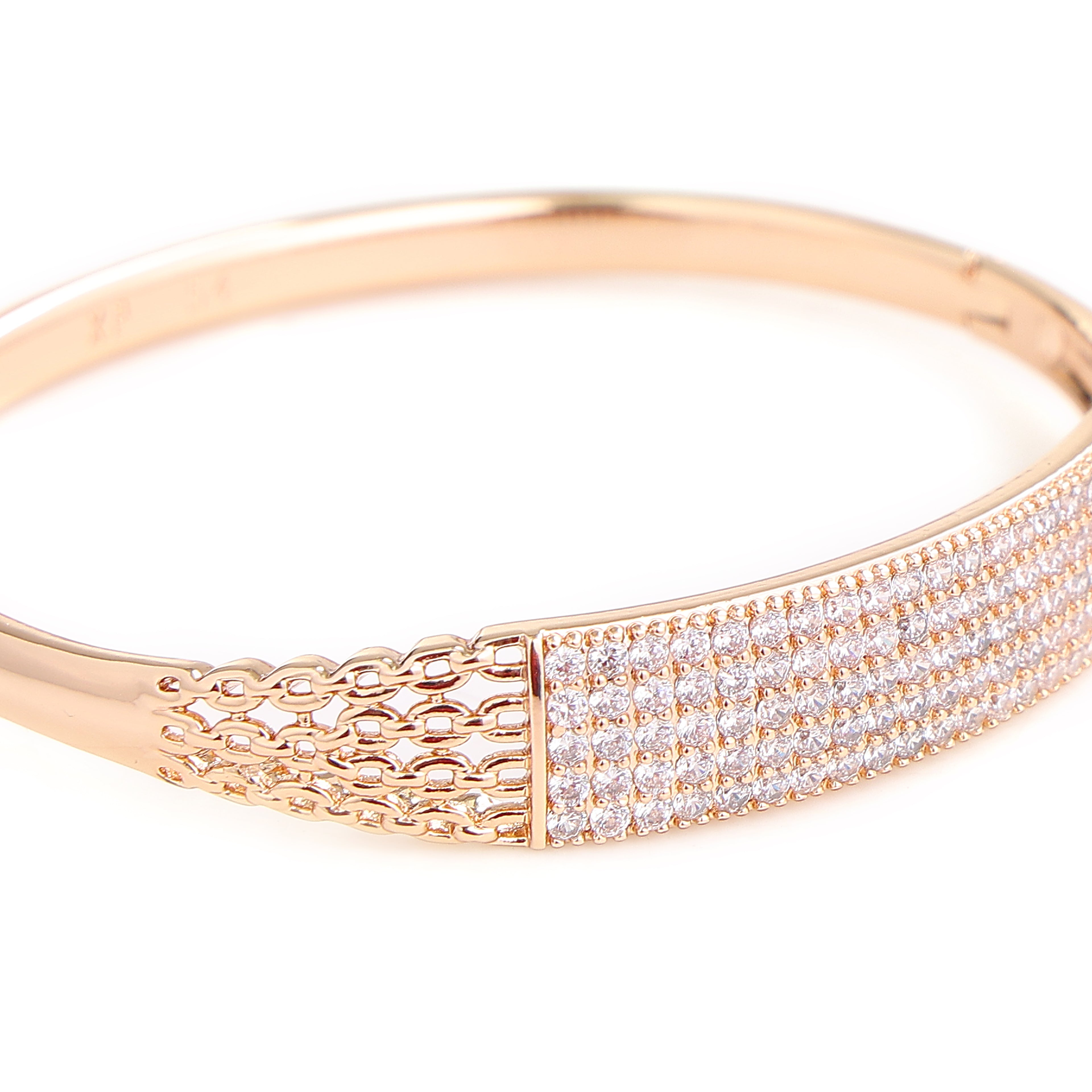 Rose Gold Pave Elegance Bracelet