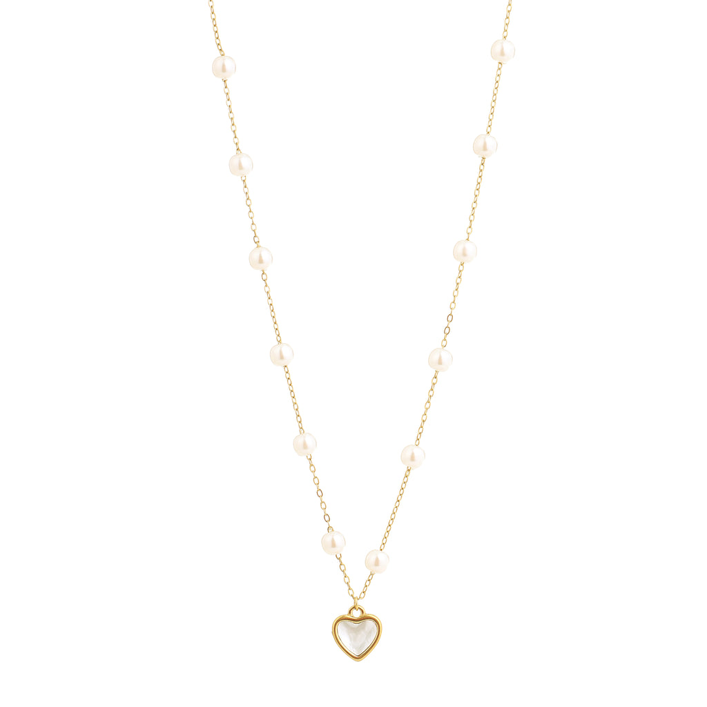 Amour Pearl Heart Pendant